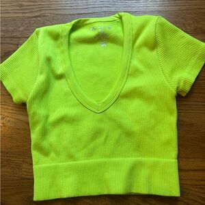 Cotton Candy neon crop top